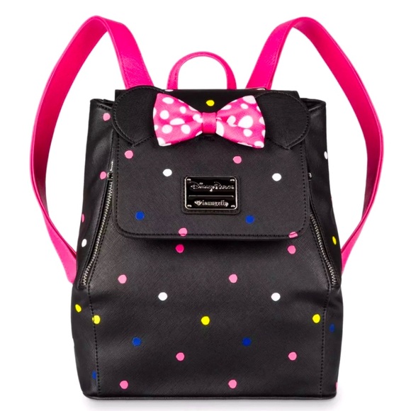 Loungefly Accessories - Minnie Mouse Mini Backpack by Loungefly “Rock The Dot” gently used.
